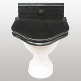 Black oak toilet seat