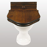 Dark oak toilet seat