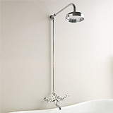 Wall mounted bath mixer with shower