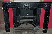Black French fireplace